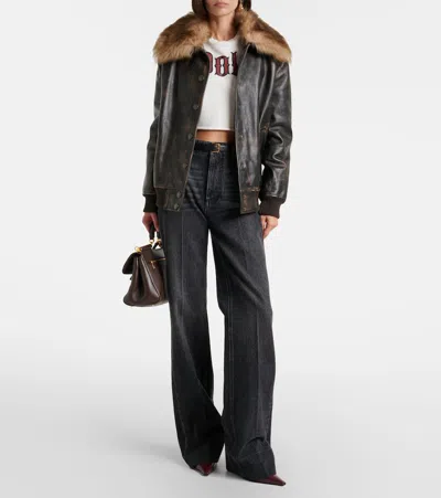 Dolce & Gabbana High-rise Flared Jeans In Black
