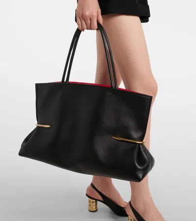 Givenchy Pinch Squeezed Horizontal Tote Bag In Nappa Leather In Black