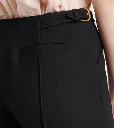 Chloé Tailored Wool Crepe Capri Pants In Black