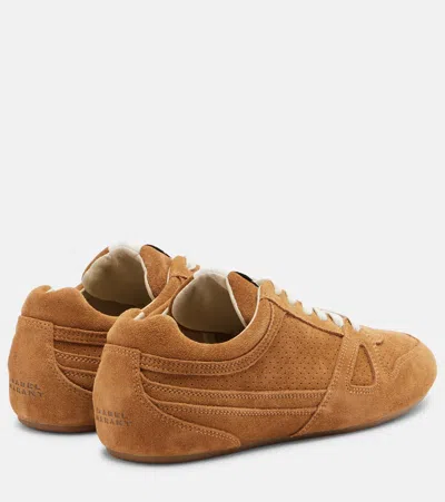 Isabel Marant Senny Perforated Suede Sneakers In Brown