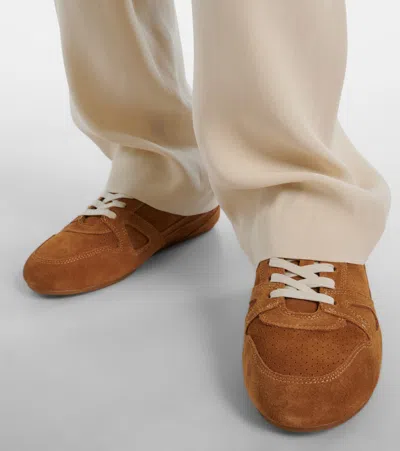 Isabel Marant Senny Perforated Suede Sneakers In Brown