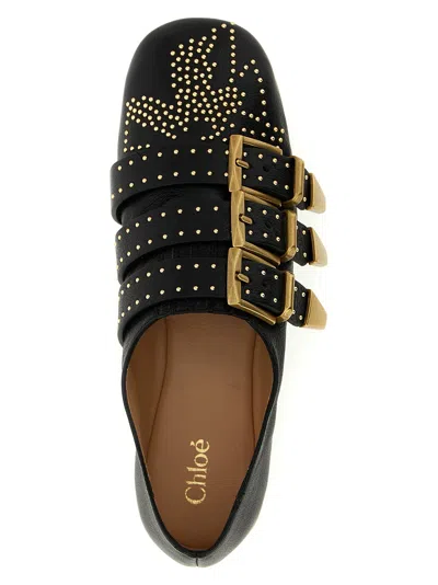 Chloé Susanna Buckle-details Studded Flat Pumps