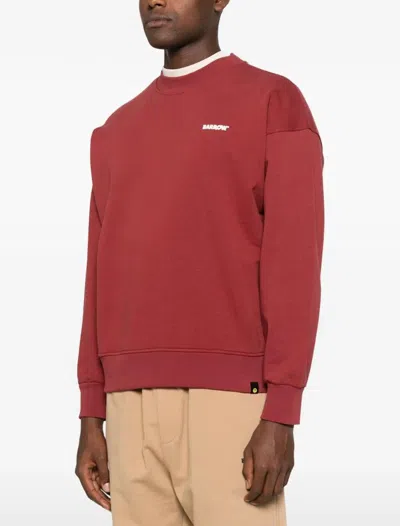 Barrow Unisex Crew Neck Long Sleeve Sweatshirt In Red