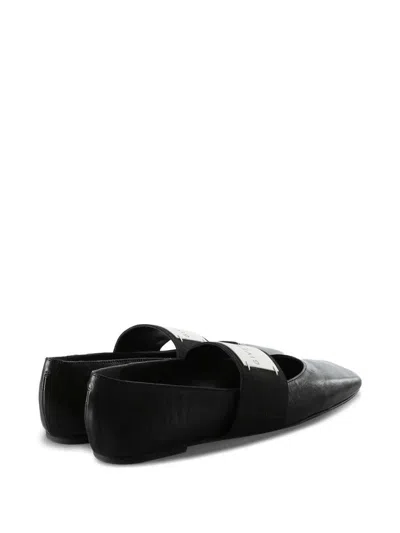 Givenchy Sliced Square Elastic-strap Ballet Flats In Black