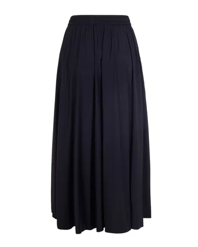 Herno Women Black Skirt With Elastic Drawstring Waist In Tech Fabric Stretch Woman