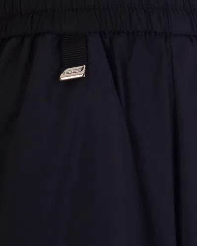 Herno Women Black Skirt With Elastic Drawstring Waist In Tech Fabric Stretch Woman