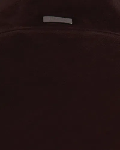 Herno Suede-texture Brown Casual Jacket With High Collar In Brown