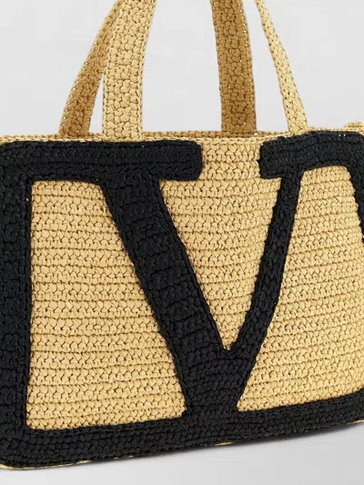 Valentino Viva Superstar Large Raffia Shopping Tote Bag In Pattern