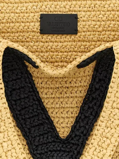 Valentino Viva Superstar Large Raffia Shopping Tote Bag In Pattern