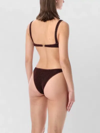 Oseree Lumiere Balconette Bikini Adjustable Straps In Brown