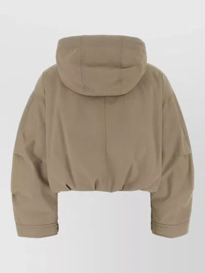 Moncler Dove Grey Polyester Blend Eucalyptus Down Jacket