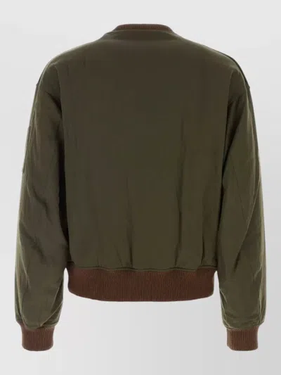 Visvim Olive Green Wool Blend Gunner Down Jacket In Green