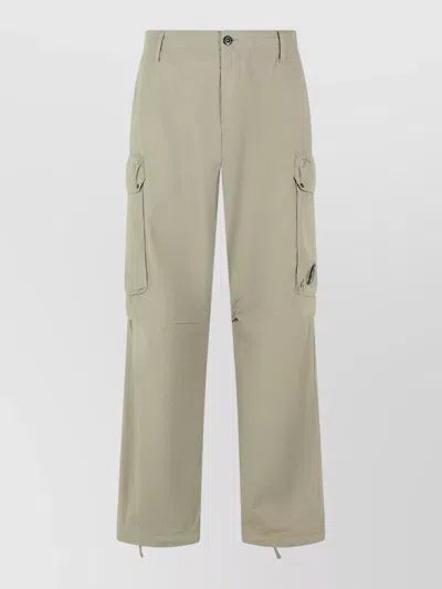 C.p. Company C.p.company Silver Blue Cotton Cargo Pants In Neutral