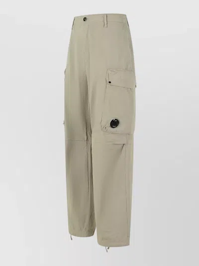 C.p. Company C.p.company Silver Blue Cotton Cargo Pants In Neutral