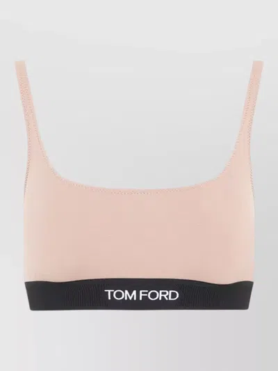 Tom Ford Modal Bra Scoop Neckline Elastic Underband In Pink