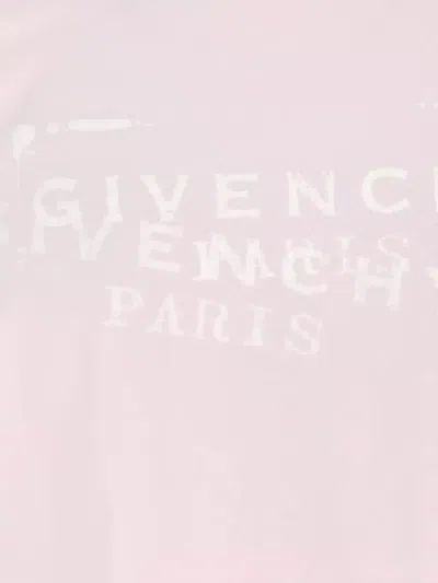 Givenchy Crew Neck Short Sleeve Straight Hem Top In Pink