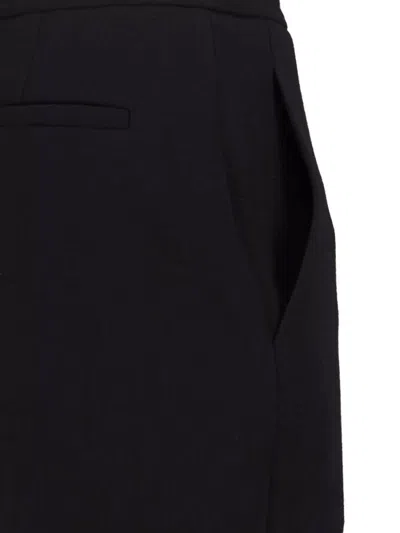 Valentino Tailored Trousers Belt Loops Gold Tone Detail In Black