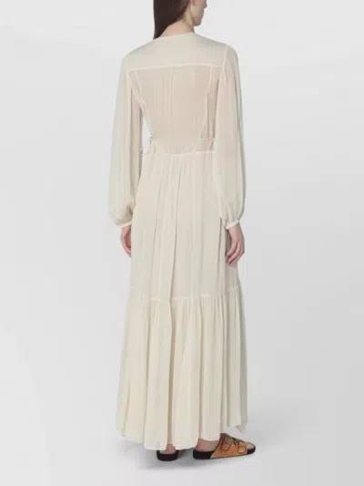 Isabel Marant Étoile Briane Gathered Muslin Maxi Dress In Neutral