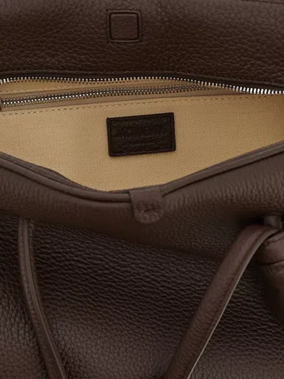 Jacquemus Le Turismo Shoulder Bag Knotted Detail Leather In Purple