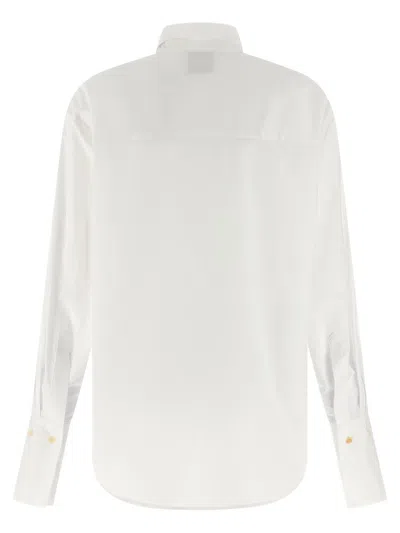 Nude Lavallire Collar Shirt In White