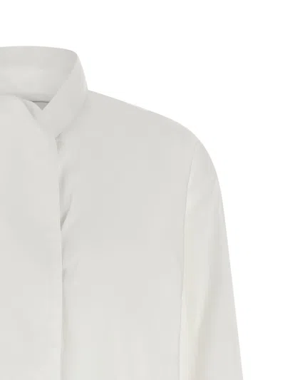 Nude Lavallire Collar Shirt In White