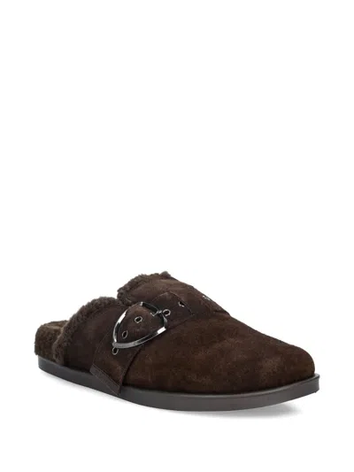 Blauer Buckle-strap Loafers In Brown