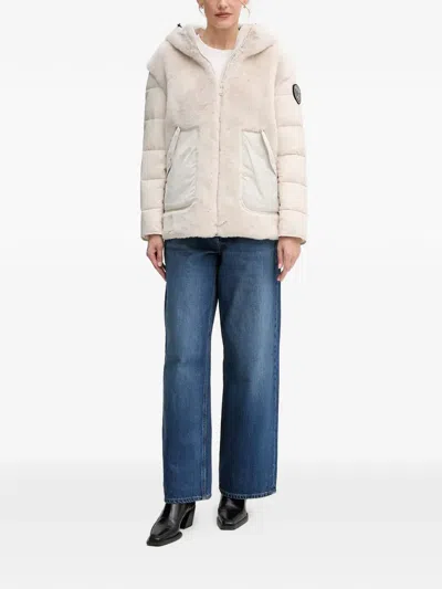 Blauer Hooded Padded Jacket In Neutral