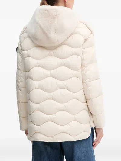 Blauer Hooded Padded Jacket In Neutral