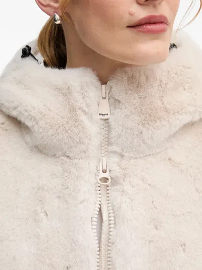 Blauer Hooded Padded Jacket In Neutral