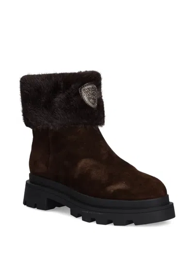 Blauer Kimmel Suede Ankle Boots In Brown