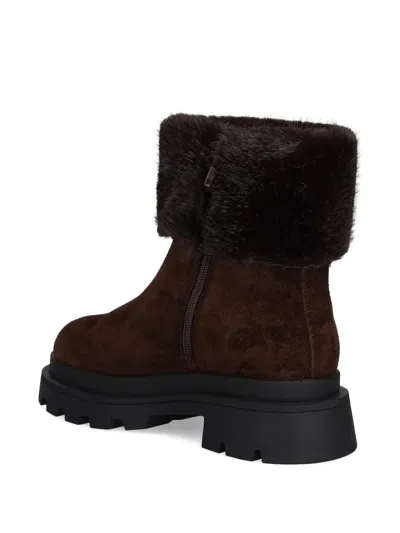 Blauer Kimmel Suede Ankle Boots In Brown