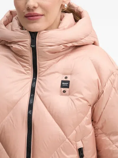 Blauer Hooded Quilted Jacket In Pink