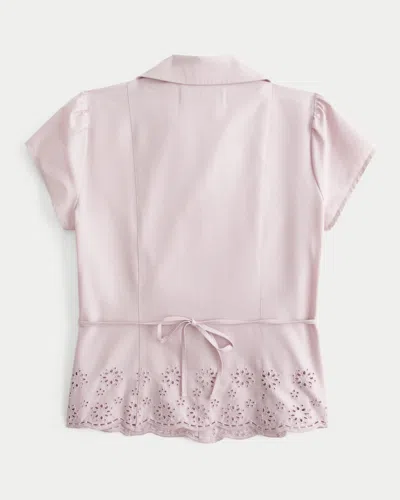 Hollister Embroidered Short Sleeve Shirt In Animal Print