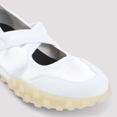 Jil Sander Cross-over Ballet Flats In White