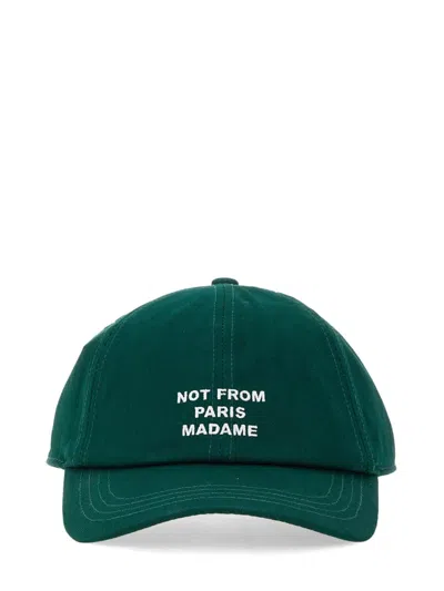 Drôle De Monsieur Drole De Monsieur Green Cotton Cap In Green