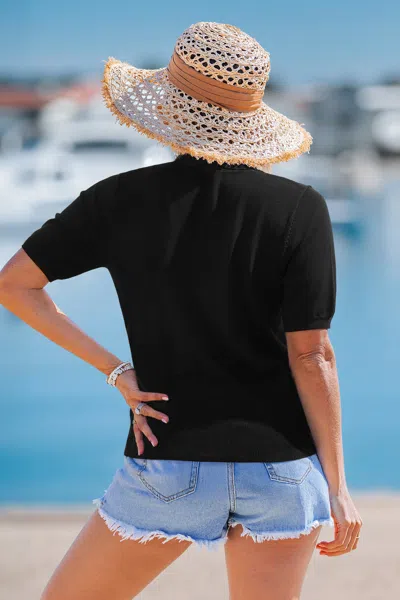 Cupshe Harmony Black Top In Black