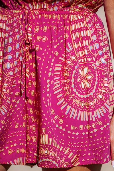 Cupshe Pink Boho Sleeveless Straight Leg Romper In Pink