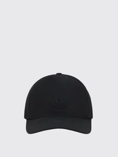 Moncler Logo Patch Adjustable Baseball Cap In Black