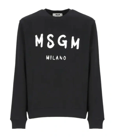 Msgm Logo-printed Crewneck Sweatshirt In Multi