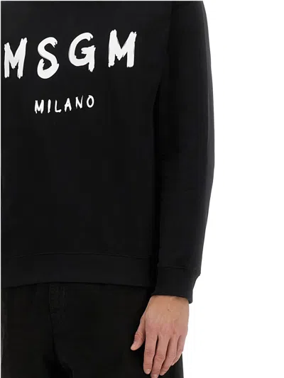 Msgm Logo-printed Crewneck Sweatshirt In Multi