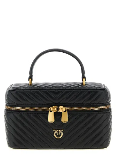 Pinko Vanity Case Classic Handbag In Black