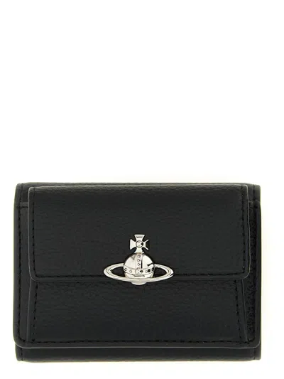 Vivienne Westwood Small Orb Logo Wallet In Blue