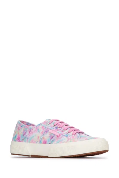 Superga Tie-dye Logo-tag Sneakers In Pink
