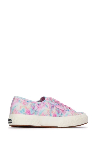 Superga Tie-dye Logo-tag Sneakers In Pink