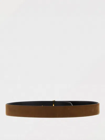 Tom Ford Multicolor Textured Reversible Buckle Belt In Brown