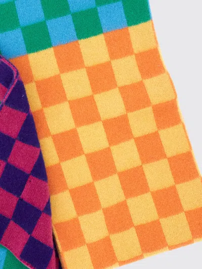 Howlin' Cosmic Checkerboard-pattern Scarf In Yellow