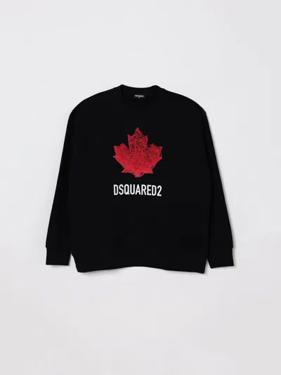 Dsquared2 Slouch Leaf-graphic Sweatshirt In Black