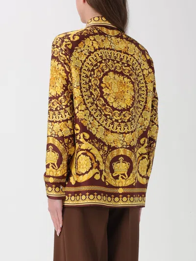 衬衫 VERSACE 女士 颜色 酒红