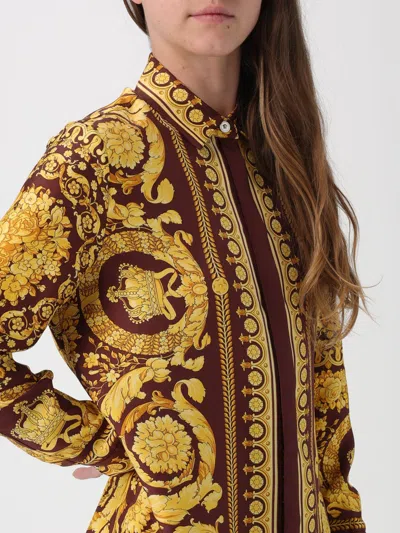 衬衫 VERSACE 女士 颜色 酒红