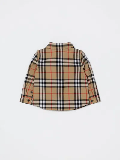 Burberry Childrens Check Cotton Shirt In Neutral